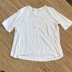 Eileen Fisher Classic White Short Sleeve Top